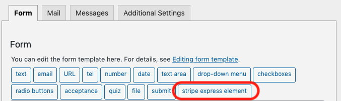 cf7form with stripe express