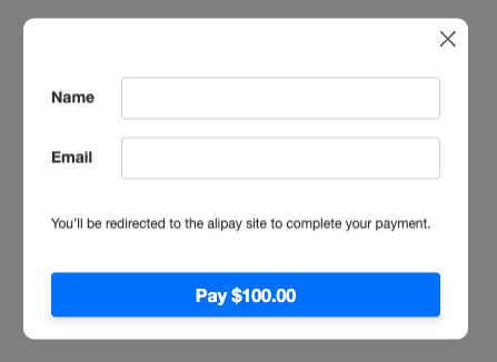 wp stripe express alipay button dialog